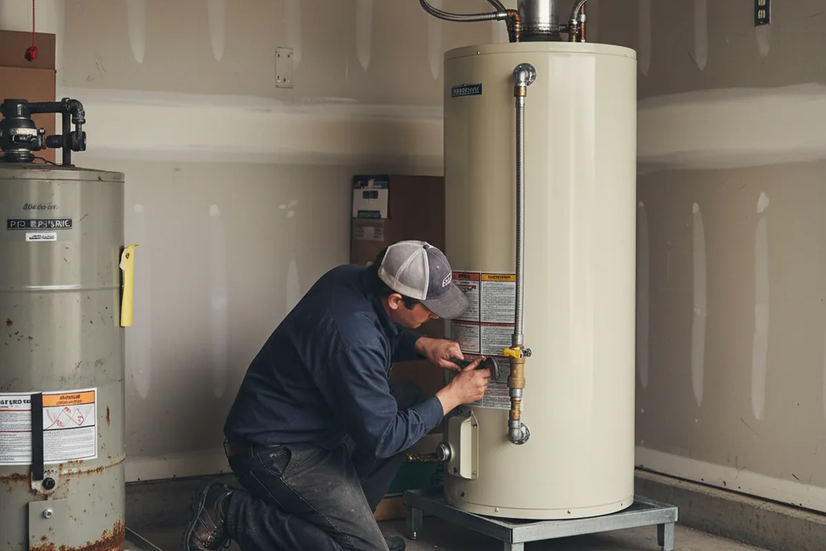 Water heater and shutoff valve replacement in Carver